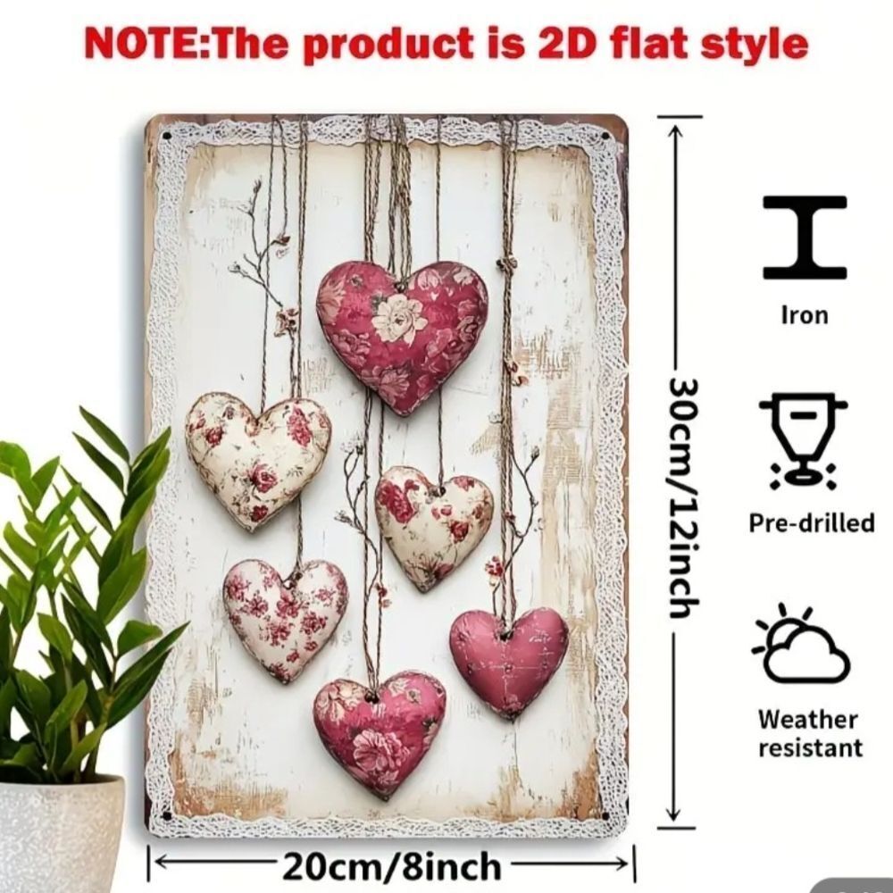 Floral Heart Wall Art Decor - Picture 3 of 3